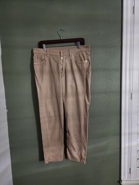 Brunello Cucinelli Khaki Cotton Trousers